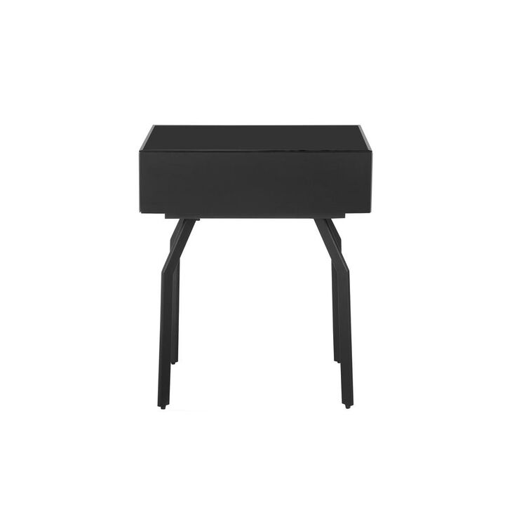 Belen Kox Retro-Inspired Black Glass Side Table, Belen Kox