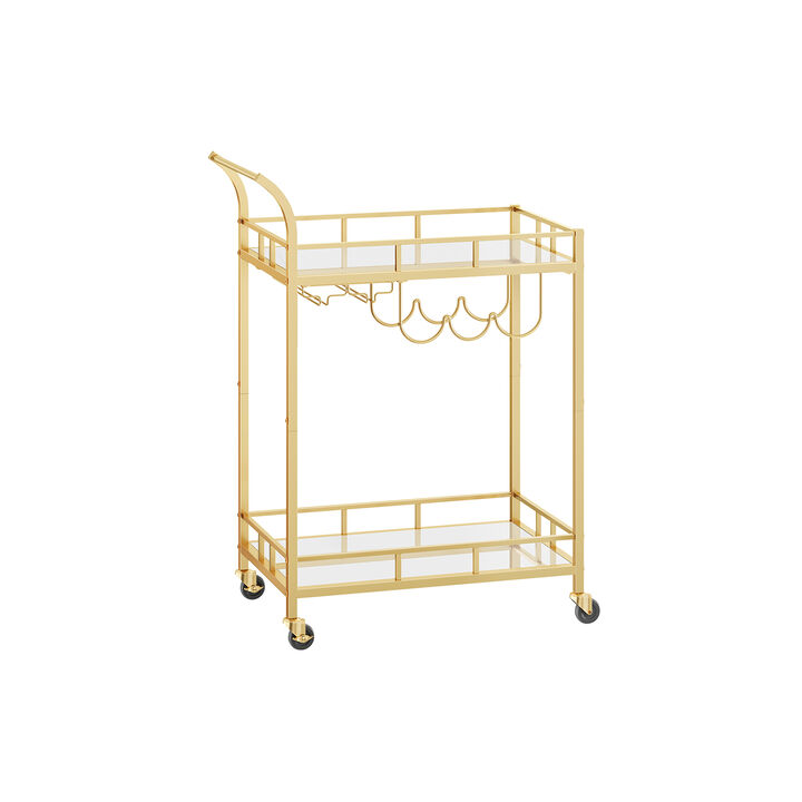 Gold Bar Cart – Stylish and Elegant Drink Station for Home Entertaining Gold Bar Cart – Stylish and Elegant Drink Station for Home Entertaining