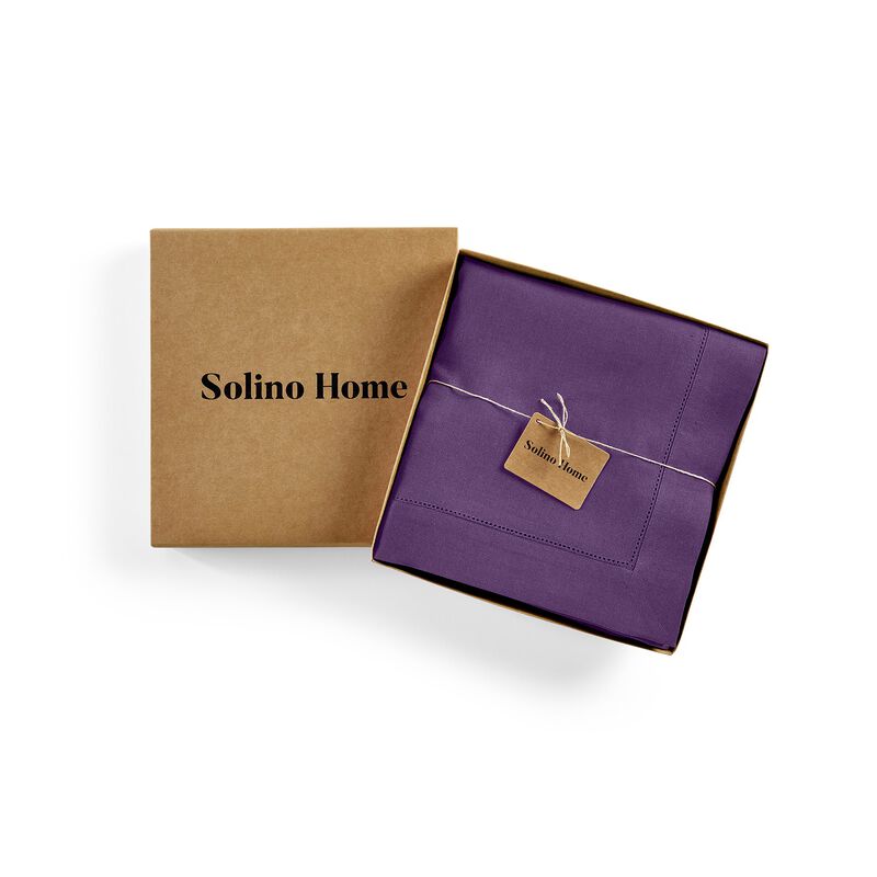 Solino Home 100% Pure Linen Tablecloth | Classic Hemstitch