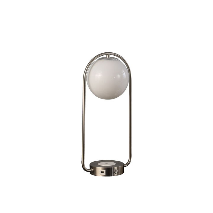 19.25-Inch-Long Neilsen Retro Table Lamp with Charging Station And USB Port