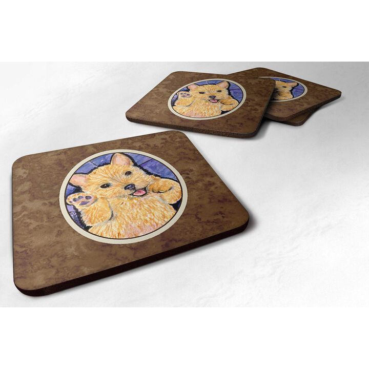 Caroline's Treasures SS8911FC Norwich Terrier Foam Coasters (Set of 4), 3.5 H x 3.5 W, Multicolor