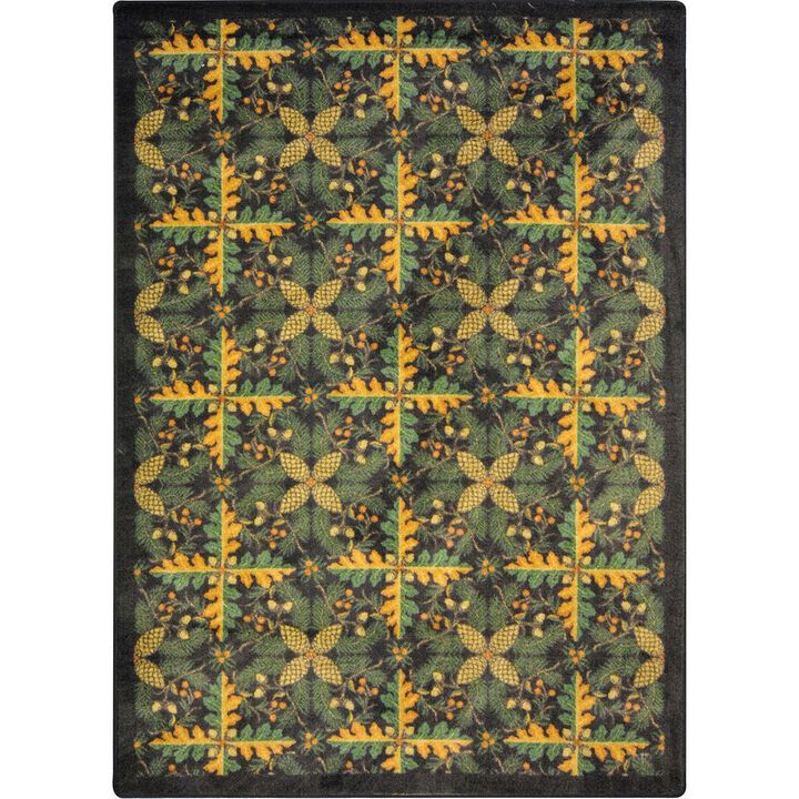 Joy Carpets Kaleidoscope Tahoe 7'8 x 10'9 Area Rug in Color Dark Timber