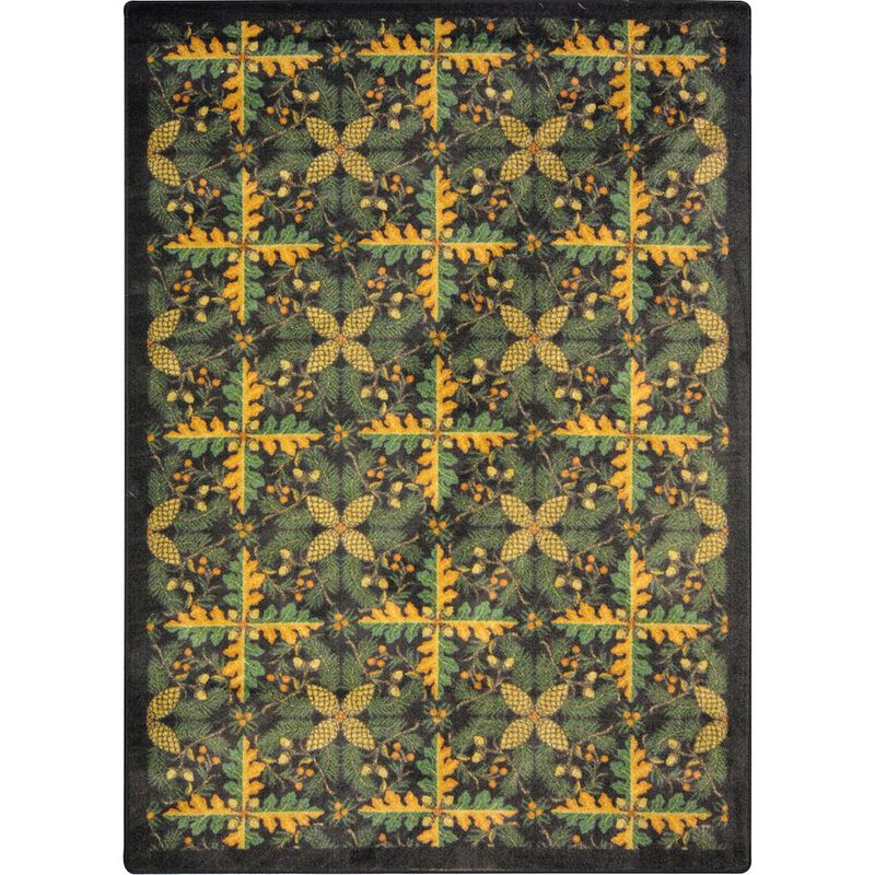 Joy Carpets Kaleidoscope Tahoe 7'8 x 10'9 Area Rug in Color Dark Timber