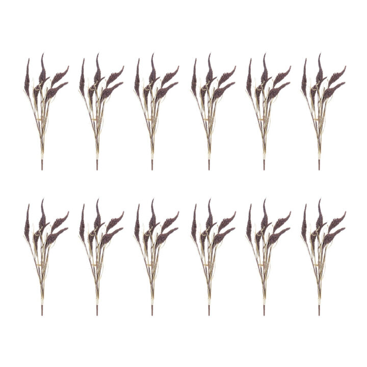 Decorative Seeded Harvest Bushes - Set of 12 for Seasonal Styling