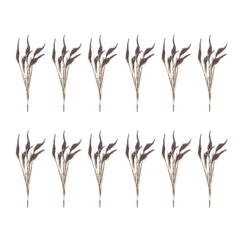 Decorative Seeded Harvest Bushes - Set of 12 for Seasonal Styling