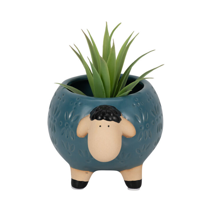 6" Stoneware Sheep Planter