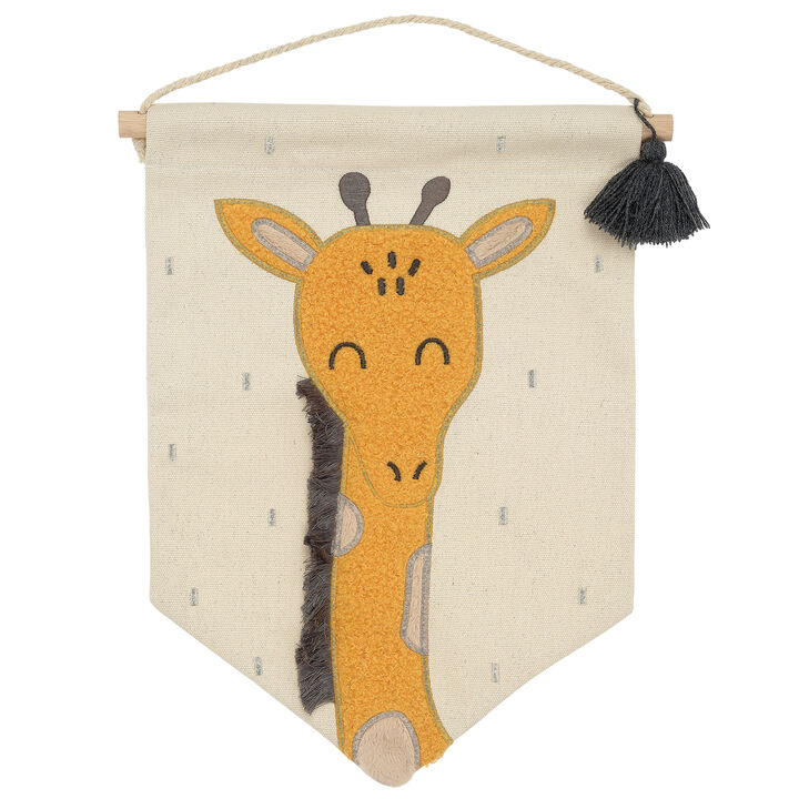 Lambs & Ivy Giraffe Canvas Banner Nursery Wall Art / Wall Hanging - Yellow
