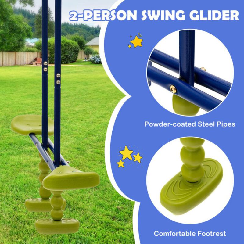 Hivvago 3-in-1 Outdoor Swing Set for Kids Aged 3 to 10
