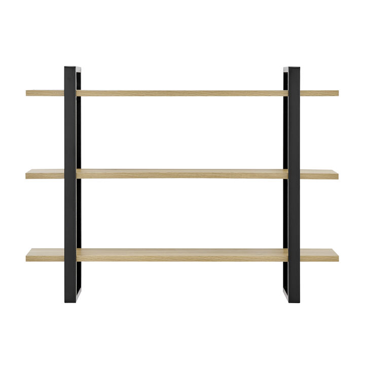 Rio Three Tier Modular Floating Bracket Wall Shelf - Chestnut