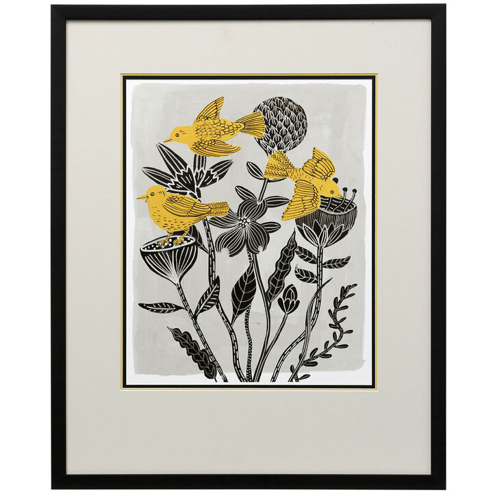 Birds In My Garden II Framed Print