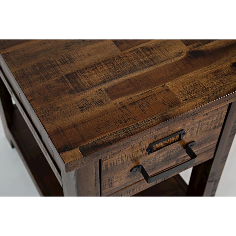 Jofran Inc. Cannon Valley Acacia Chairside Storage Table