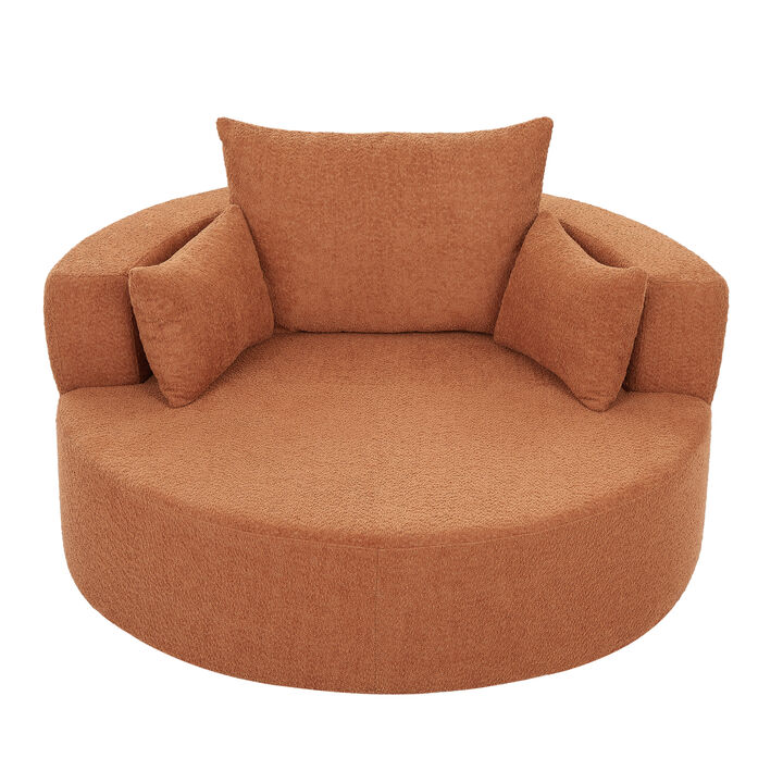 Merax Swivel Round Sofa Accent Barrel Chair for Living Room