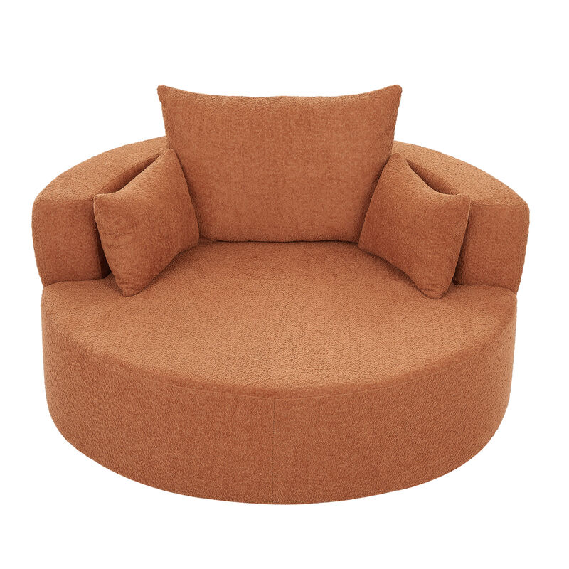 Merax Swivel Round Sofa Accent Barrel Chair for Living Room