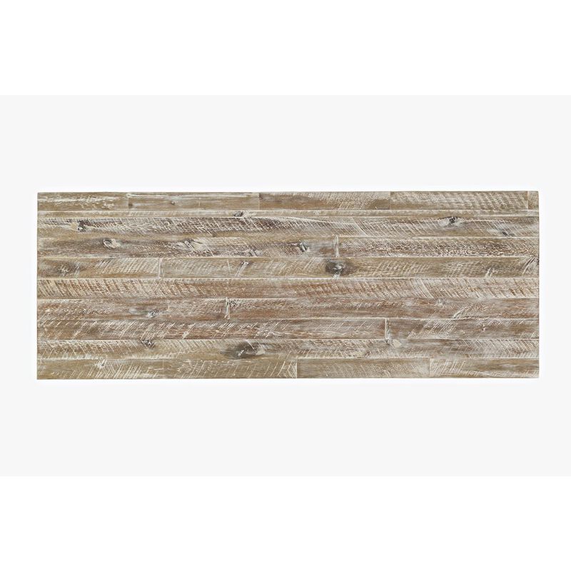 Jofran Artisan's Craft Rustic Farmhouse Distressed Solid Wood 5-Drawer Desk