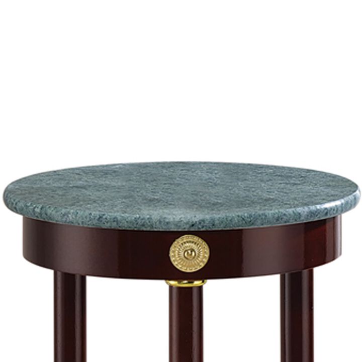 Ideally Classic Accent Table, Merlot Brown-Benzara