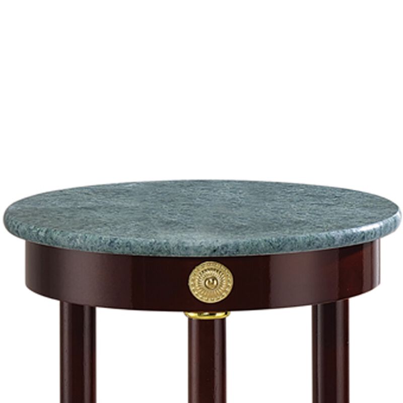 Ideally Classic Accent Table, Merlot Brown-Benzara