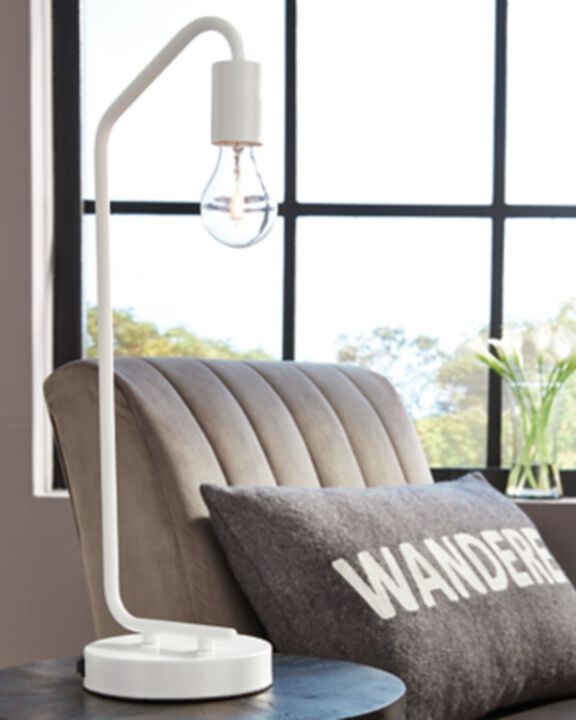 Ashley Covybend Desk Lamp in White