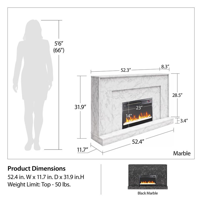 CosmoLiving by Cosmopolitan Liberty Mantel Fireplace Space Heater