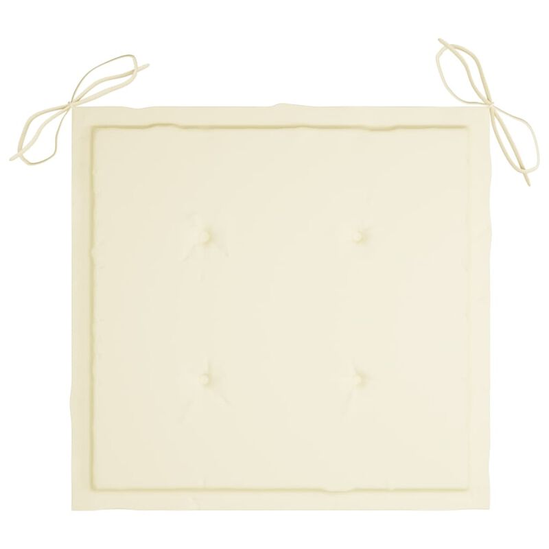 vidaXL Garden Chair Cushions 6 pcs Cream 15.7"x15.7"x1.6" Fabric