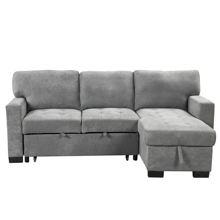 Merax Modern Chaise Lounge Sectional Sofa with Storage
