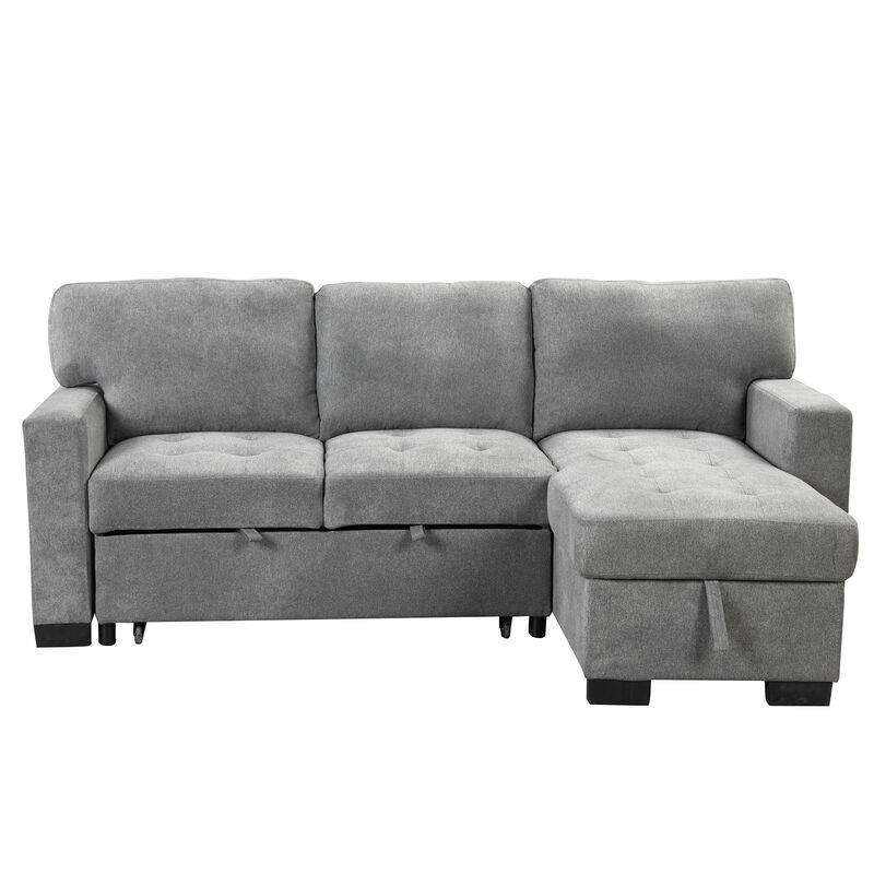 Merax Modern Chaise Lounge Sectional Sofa with Storage