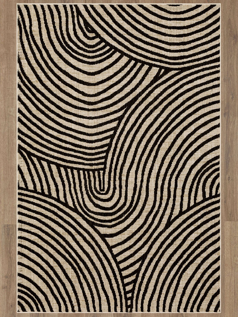Bobby Berk by Karastan (Series 3) Remolino Onyx 5' 3" X 7' 10" Rug
