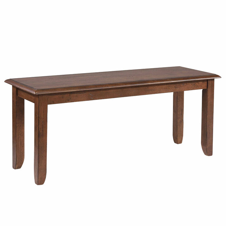 Simply Brook Amish Brown Dining Bench 18 in. X 42 in. X 14 in.