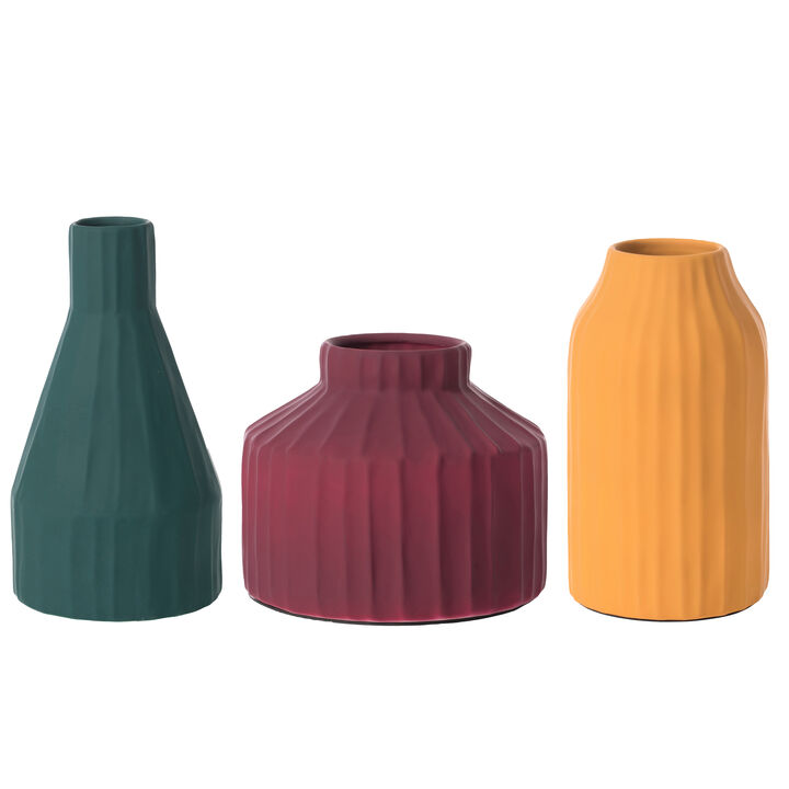 Set of 3 Modern Vases