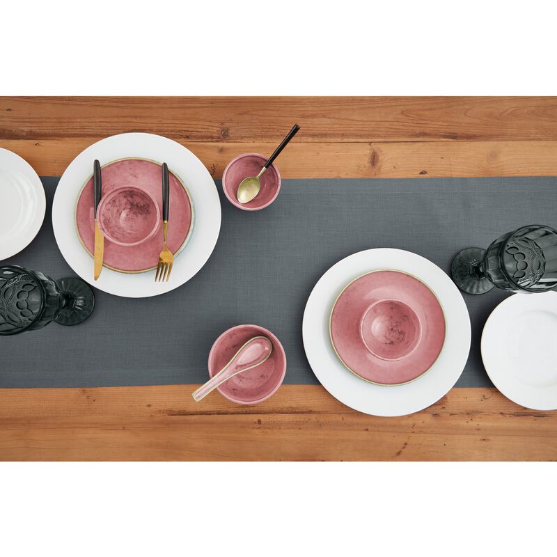 Solino Home 100% Pure Linen Table Runner | Fete for Valentine;s