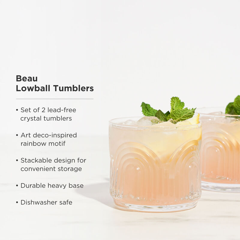 Beau Lowball Tumblers, Set of 2