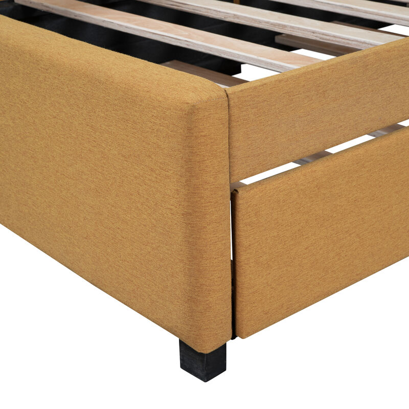 Merax Upholstered Daybed Bed Frame with Trundle