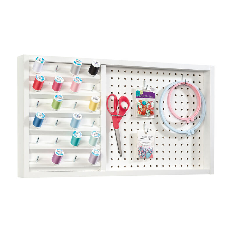 Craft Pro Mounted Pegboard With Thread Storage