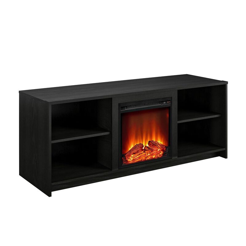 Ameriwood Home Courtland Electric Fireplace Space Heater TV Stand for TVs up to 65"