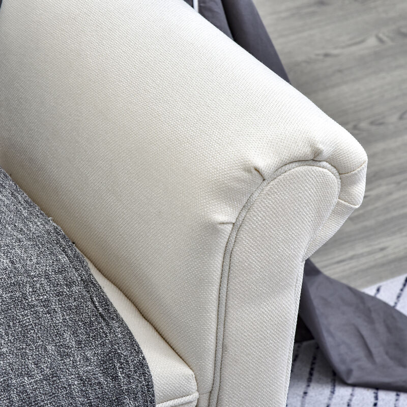 52" Modern Rolled Arm Bench Bed End Ottoman Sofa Seat Footrest Bedroom Entryway
