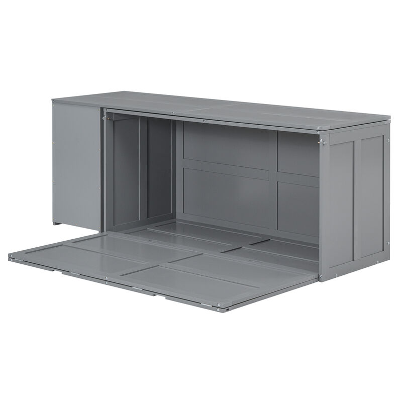 Merax Murphy Bed Cabinet with Storage