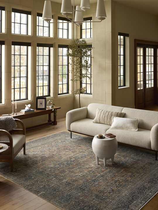 Heritage HER-11 Midnight / Multi 18" x 18" Sample Rug by Patent Pending