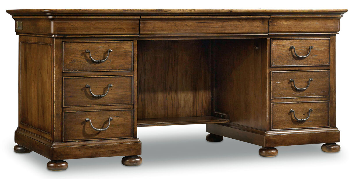 Archivist Executive Desk in Dark Wood