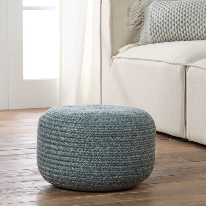 Saba Solar Pouf in Ether