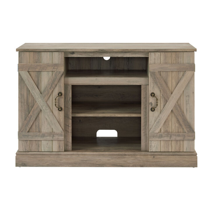 Farmhouse TV Stand with Open/Closed Storage, 47" Wide