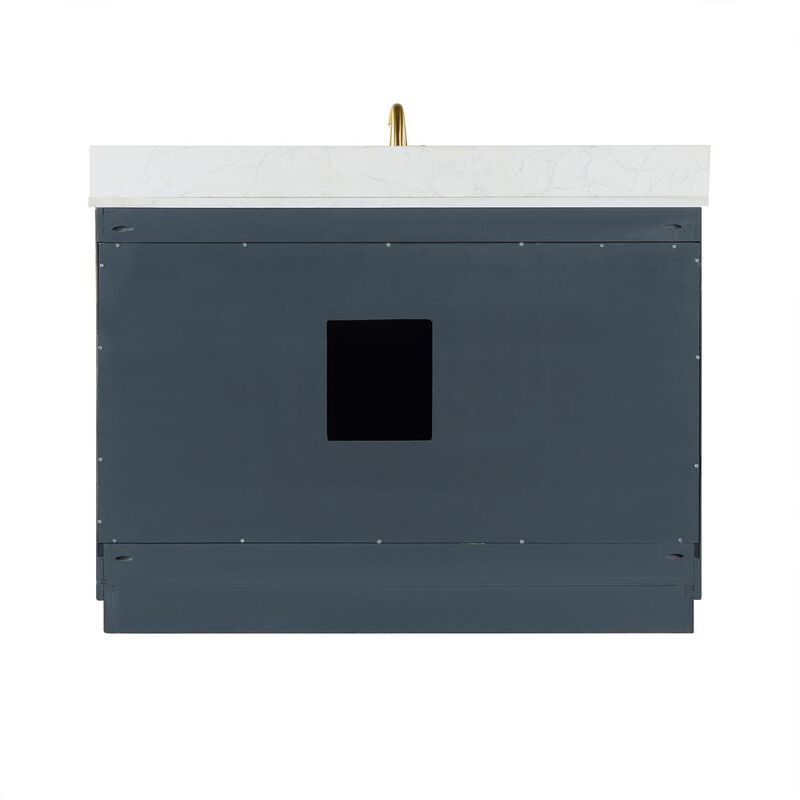 Altair 48 Single Bathroom Vanity Set in Classic Blue with Mirror