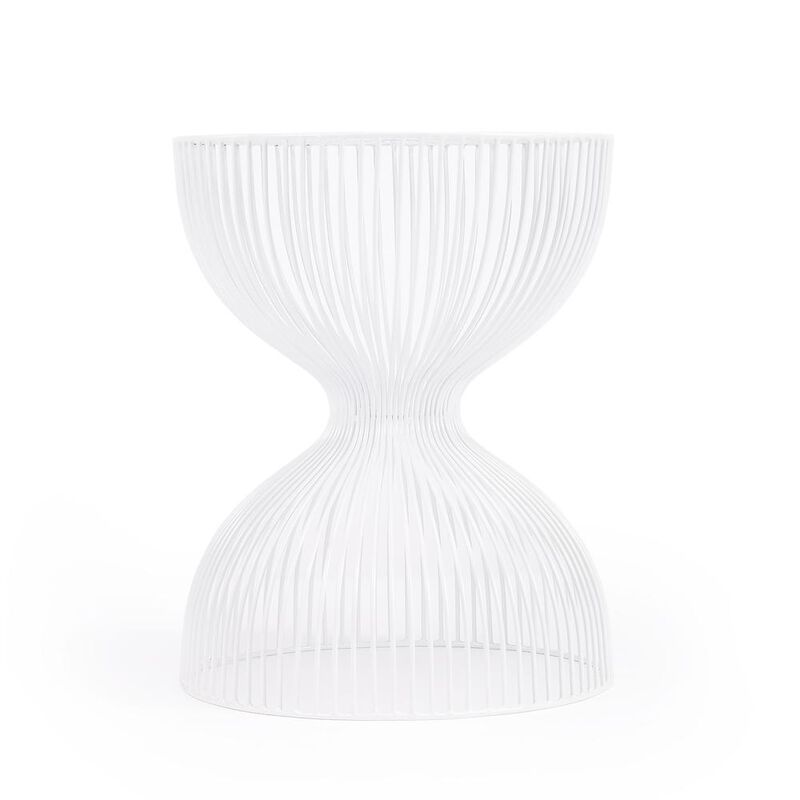 White Metal End Table, Belen Kox