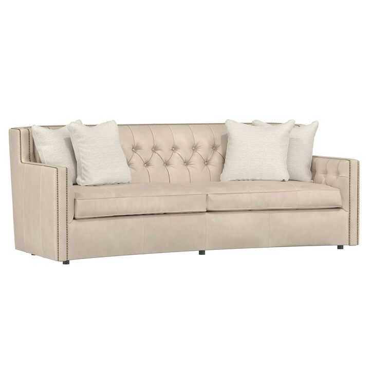 Living Candace Leather Sofa in White