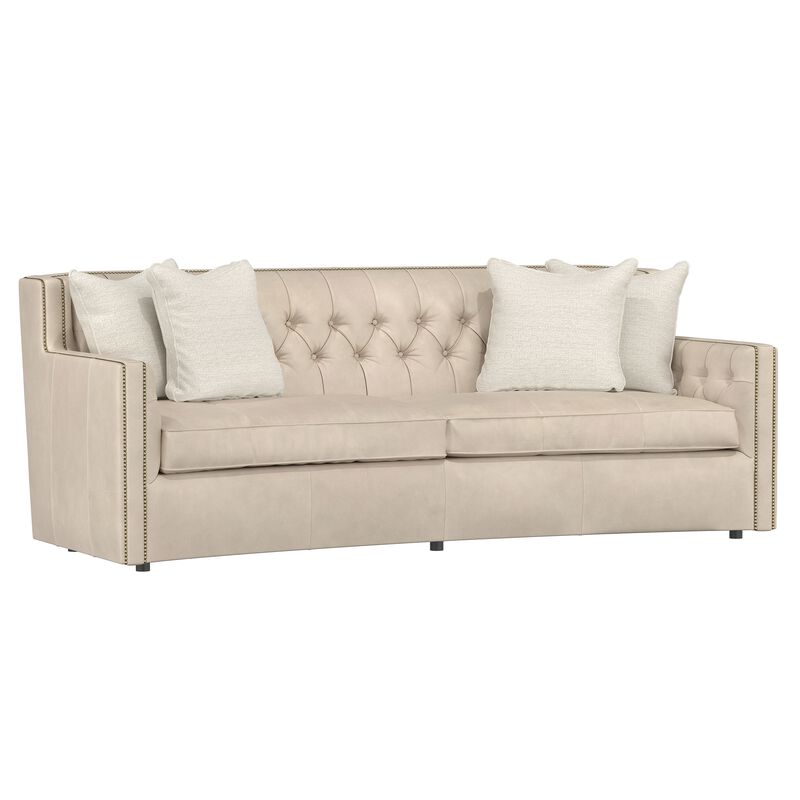 Living Candace Leather Sofa in White