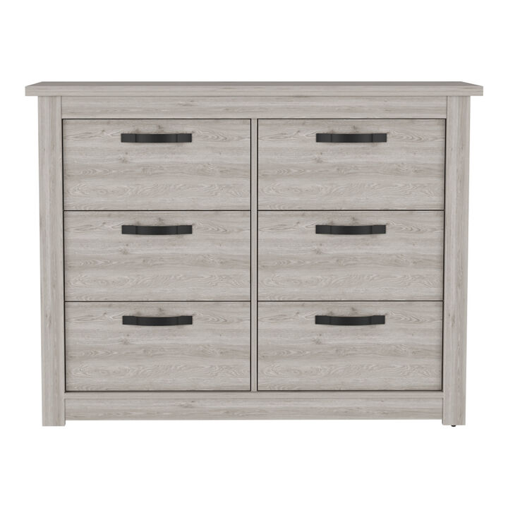 Bellingham 6-Drawer Dresser Light Gray