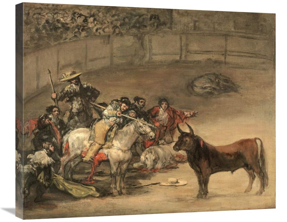 Bullfight, Suerte de Varas-Canvas Art-30x24.6