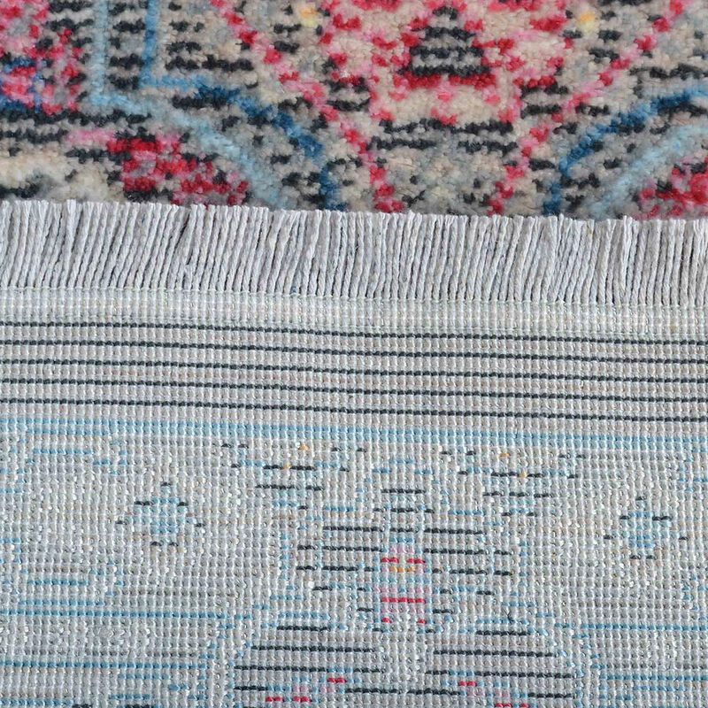 RUGSOTIC CARPETS MACHINE MADE POLYESTER AREA RUGS  - 4'x5'11'', Rectangle Shape, Brown Gray Color, Classic Oriental Traditional  Design, Low Pile Machine Made Area Rugs (M00106)