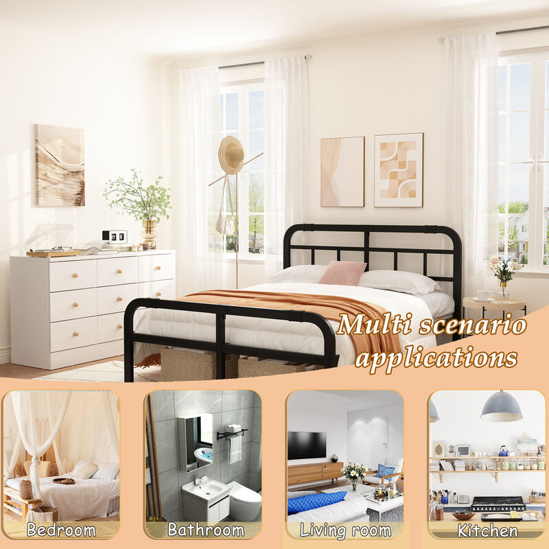White 9 Drawer Dresser for Bedroom, 47.2“L Wooden Double Dresser, Modern Chest of Drawers Storage Organizer Dresser for Entryway Hallway