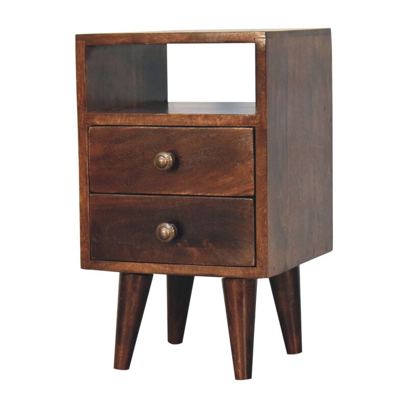 Artisan Furniture Solid Wood Mini Classic California Walnut Bedside