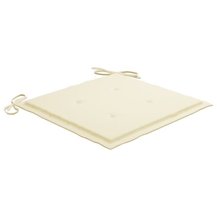 vidaXL Garden Chair Cushions 6 pcs Cream 15.7"x15.7"x1.6" Fabric