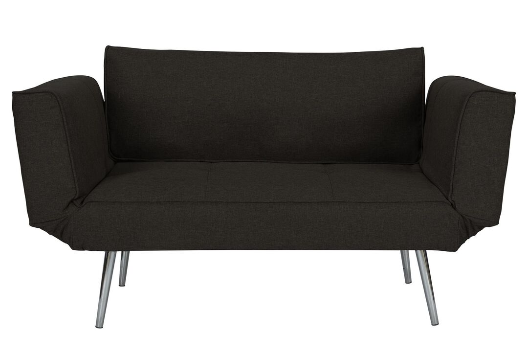 Ocie Futon with Magazine Storage, Black